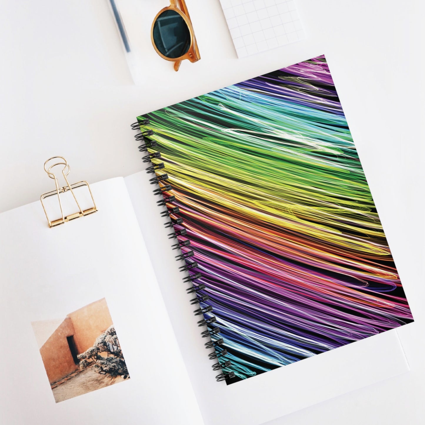 Rainbow Scribbles Spiral Notebook