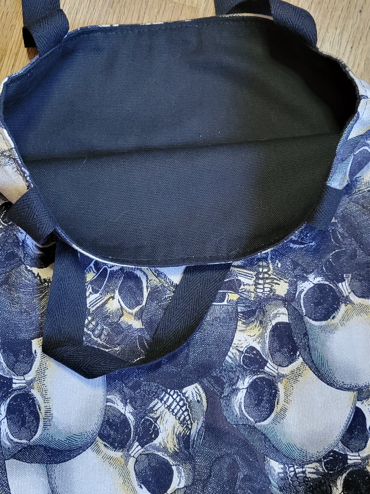 Bolsa de lona con calavera