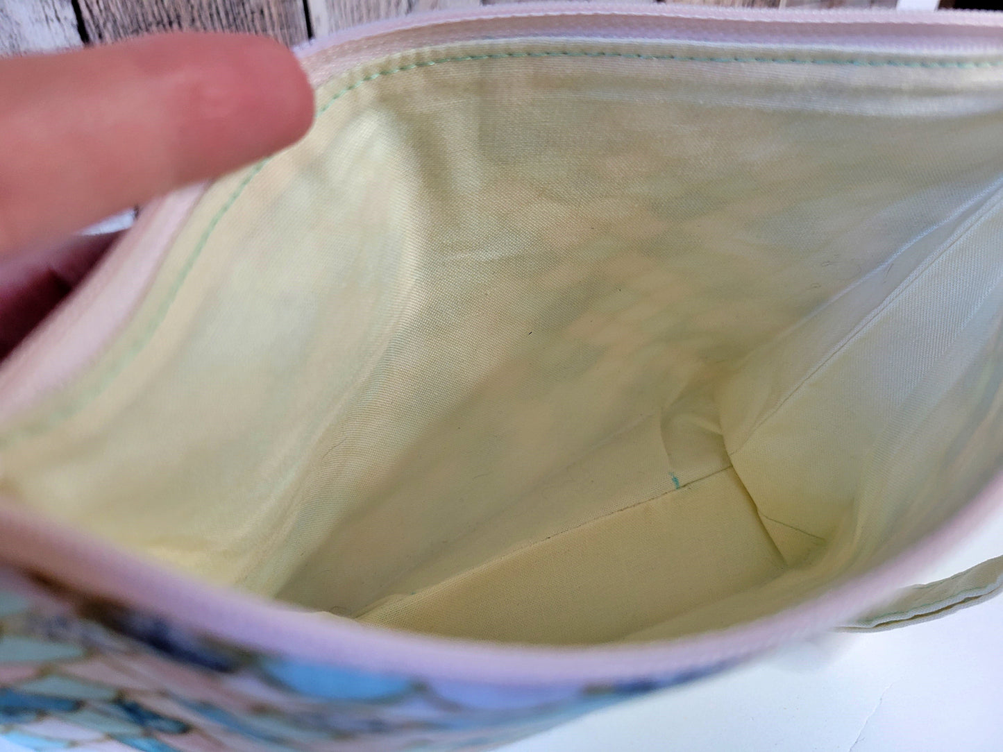 Bolsa de escamas de sirena con cremallera y correa desmontable