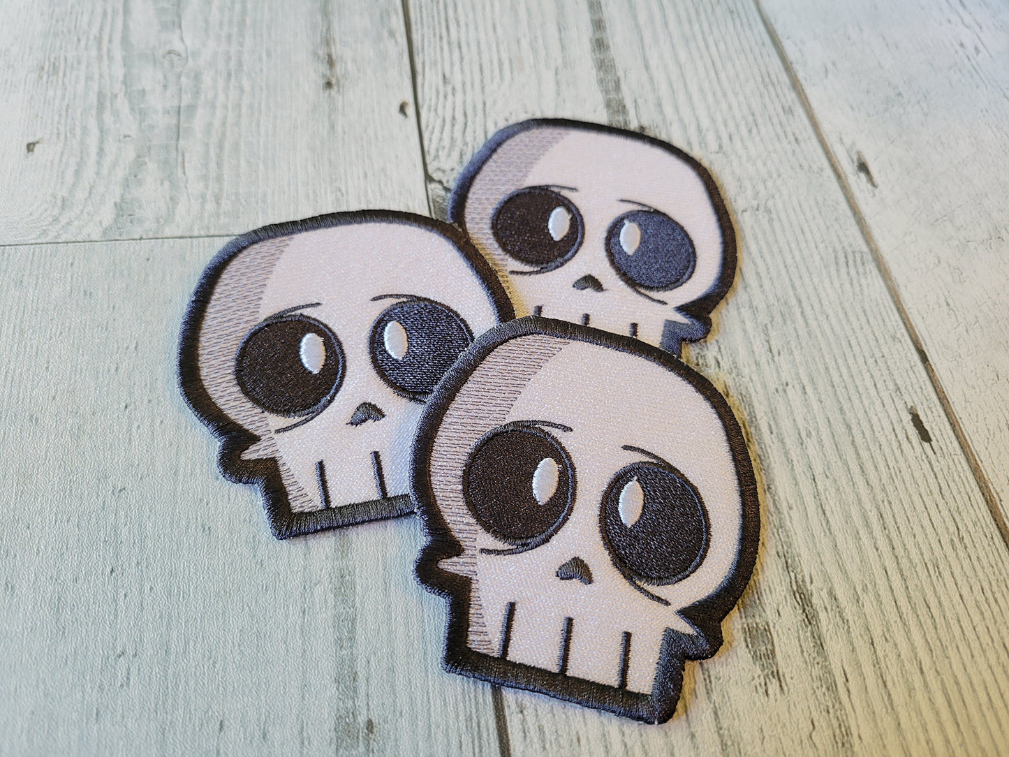 Nervous Skull Iron on Patch