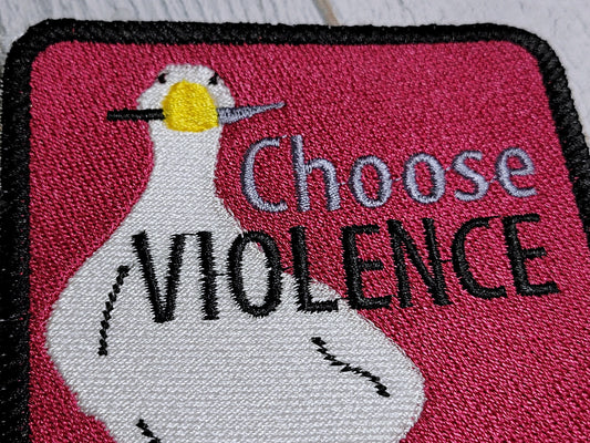 Choose Violence Duck Square Iron-On Patch