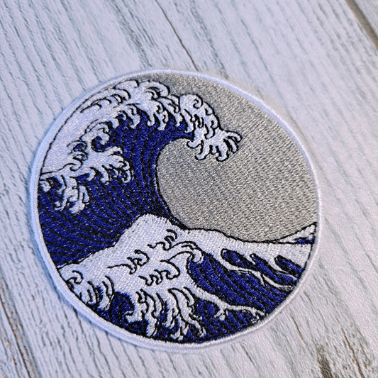 Hokusai the Great Wave Embroidered Patch