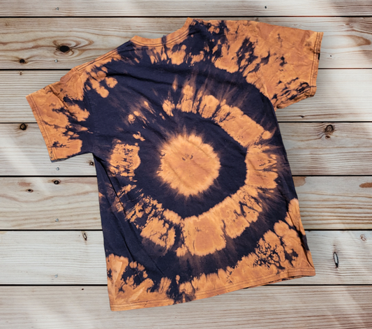 Camiseta negra de diseño Target con efecto tie-dye inverso para hombre, talla grande