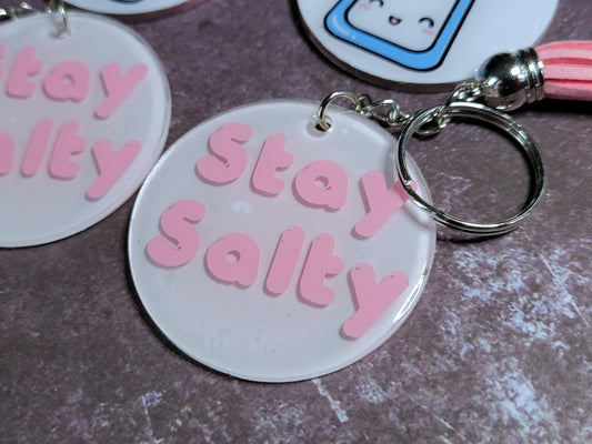 Llaveros acrílicos sarcásticos Stay Salty