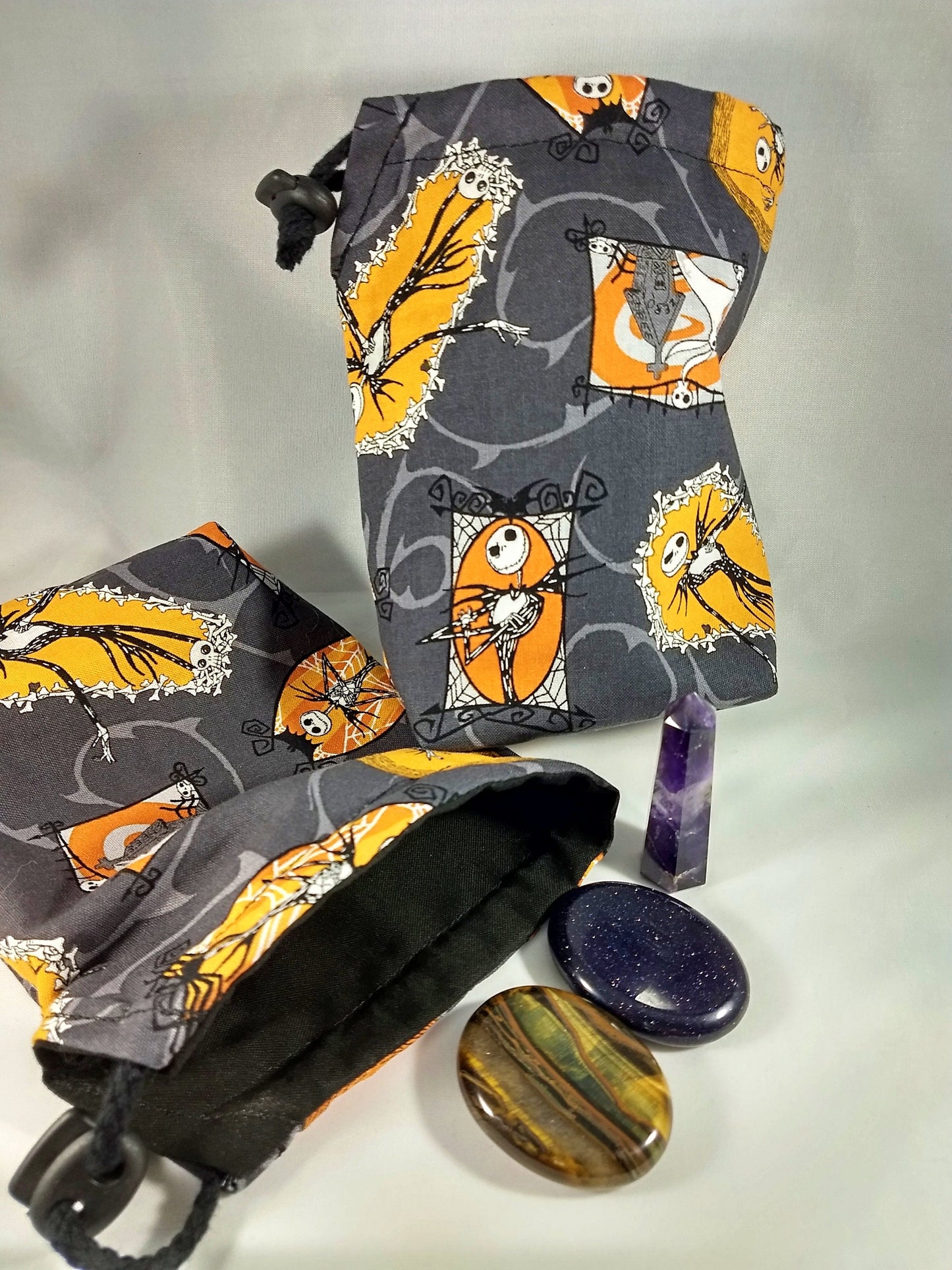 Bolsa de dados reversible con cordón pequeña de Jack Skellington