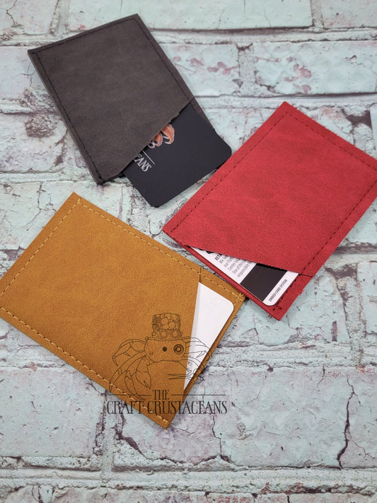 Tarjeteros minimalistas de ante sintético