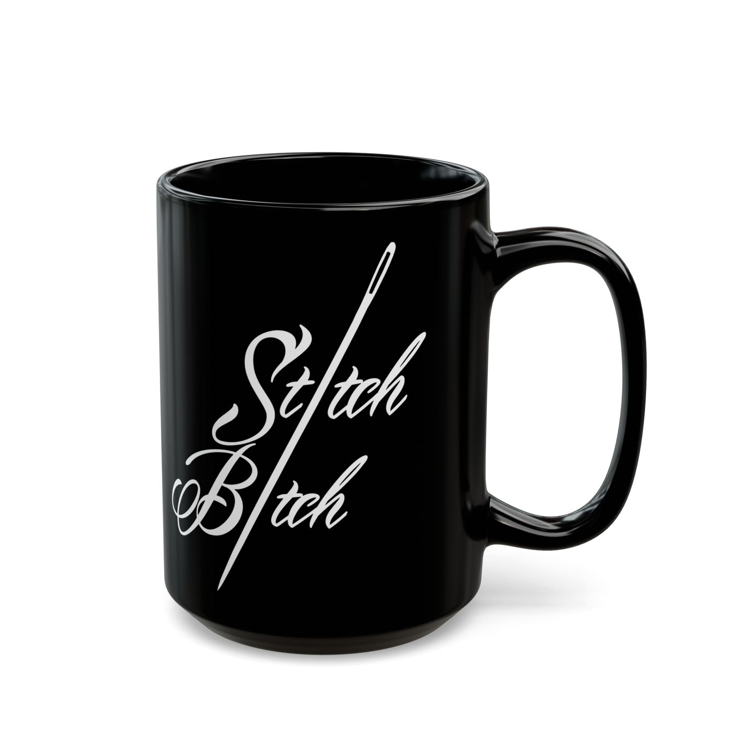 Stitch Bitch Black Mug (11oz, 15oz)