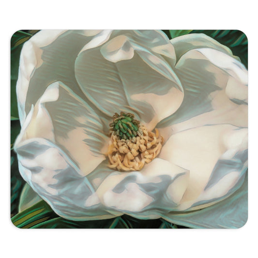 Decorative mouse pad with a floral design on a white background