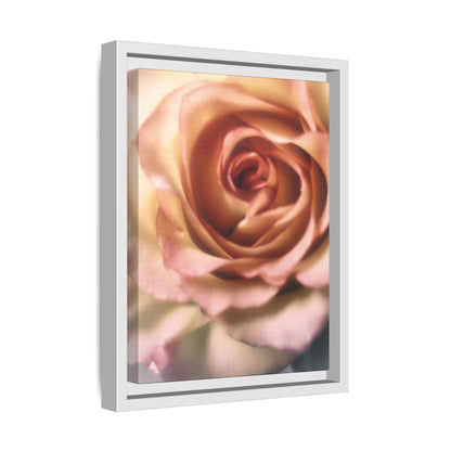 Romance Pink Rose Matte Framed Canvas