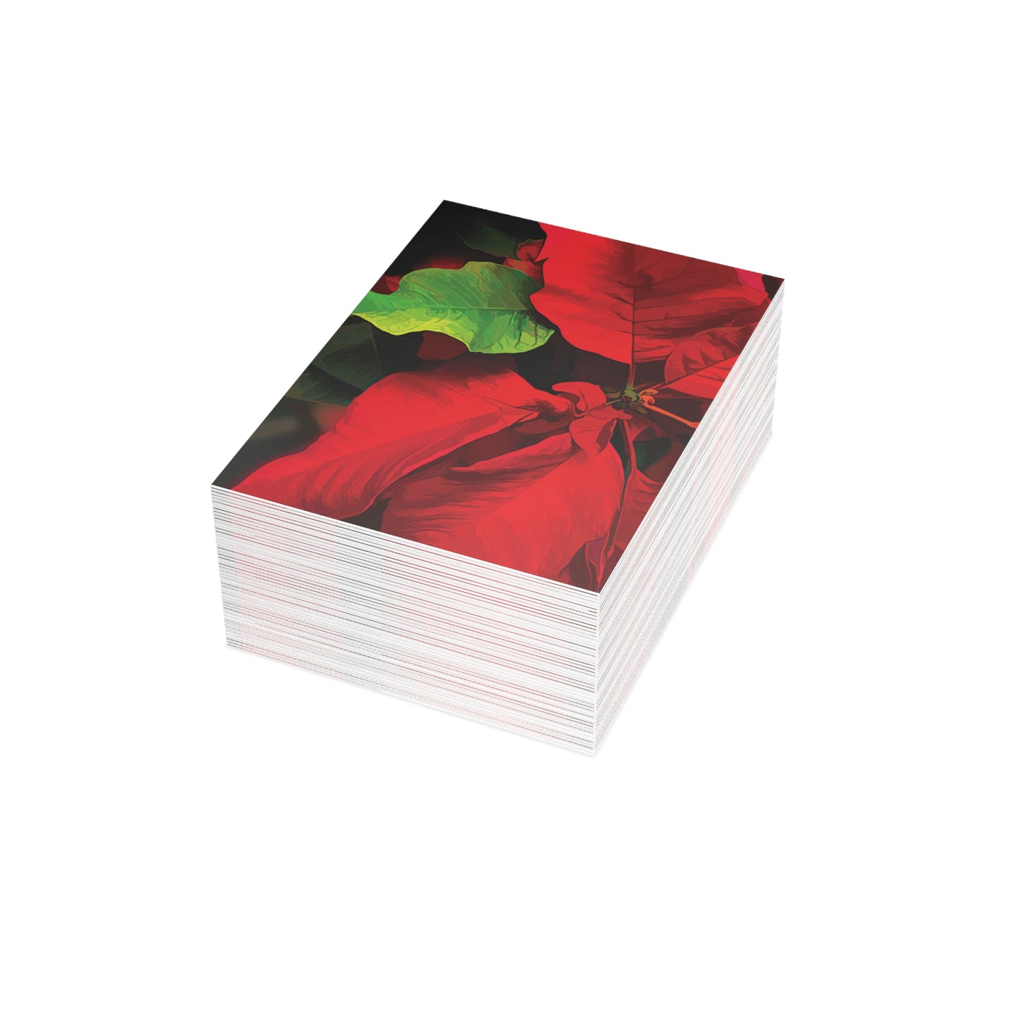 Poinsettia Blank Greeting Cards