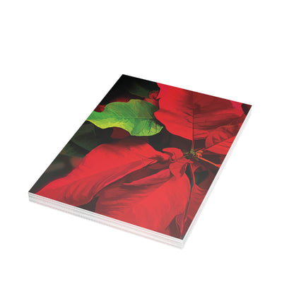 Poinsettia Blank Greeting Cards