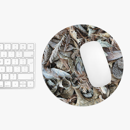 Frosty Leaves Mouse Pad