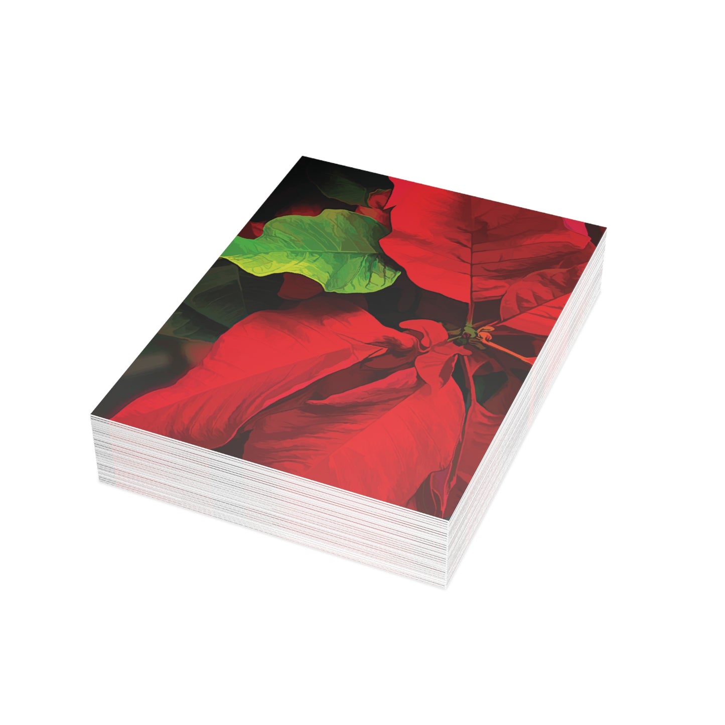 Poinsettia Blank Greeting Cards