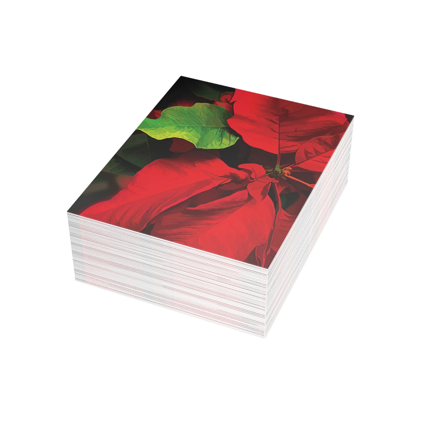 Poinsettia Blank Greeting Cards