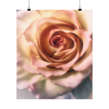Romance Pink Rose Matte Posters