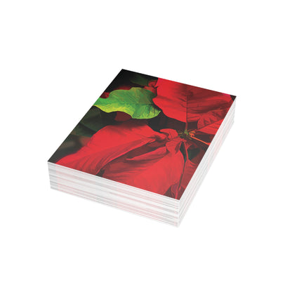 Poinsettia Blank Greeting Cards