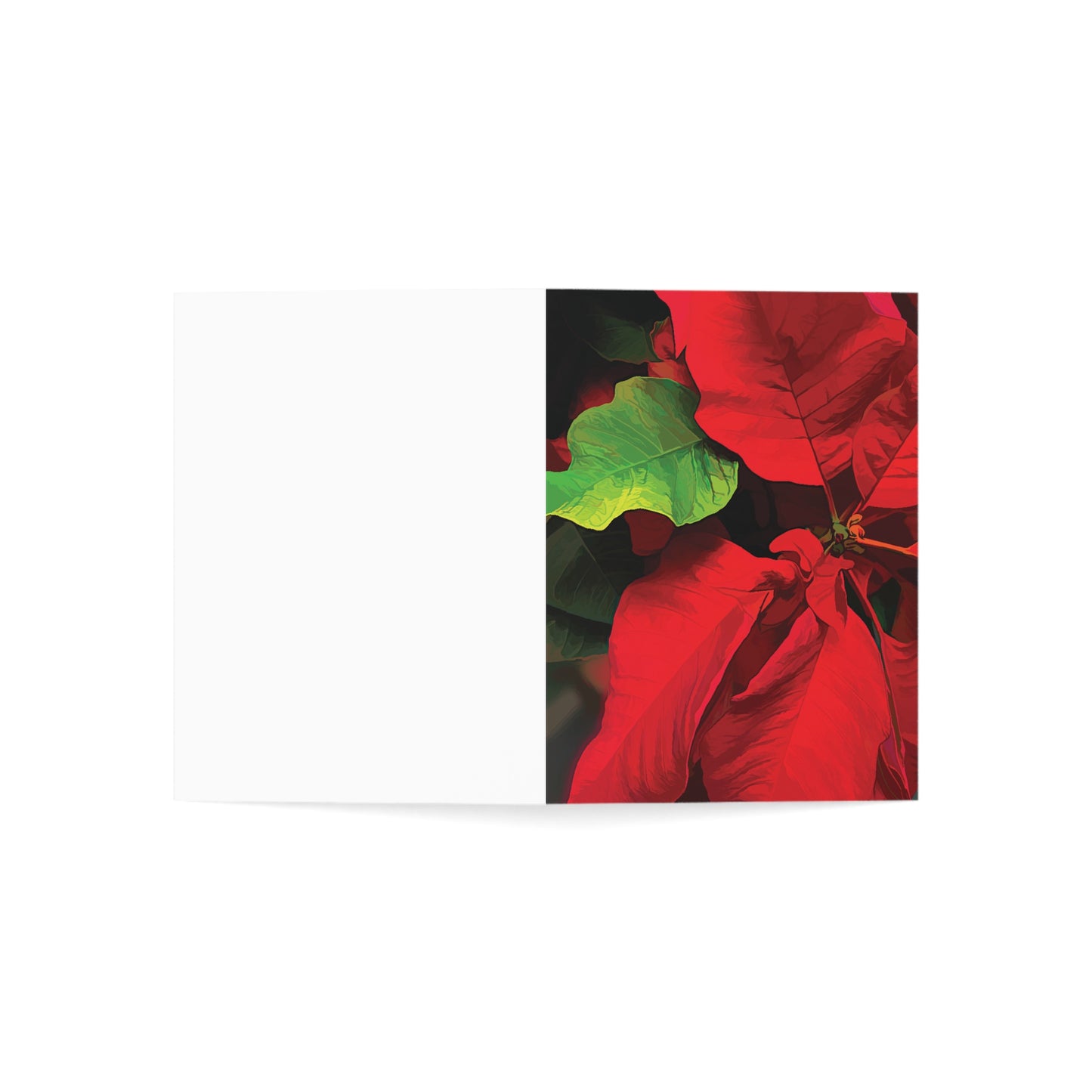 Poinsettia Blank Greeting Cards