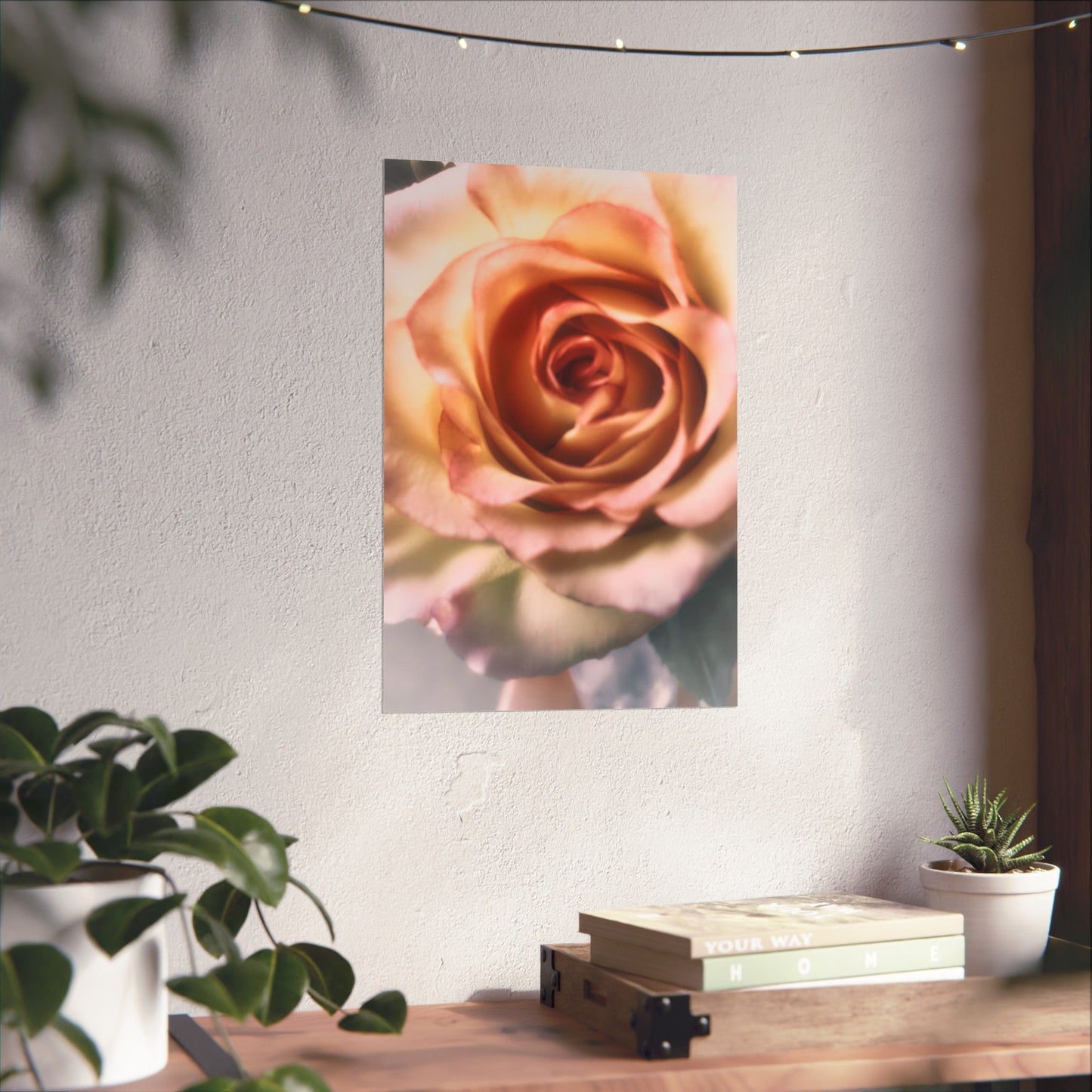 Romance Pink Rose Matte Posters