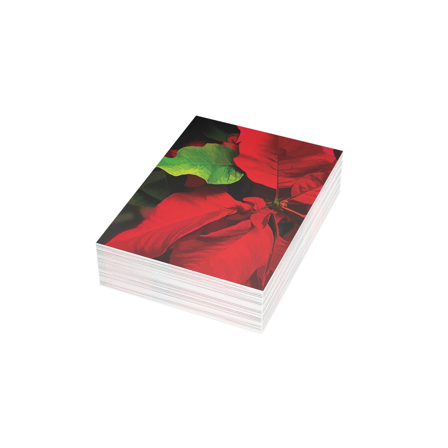 Poinsettia Blank Greeting Cards