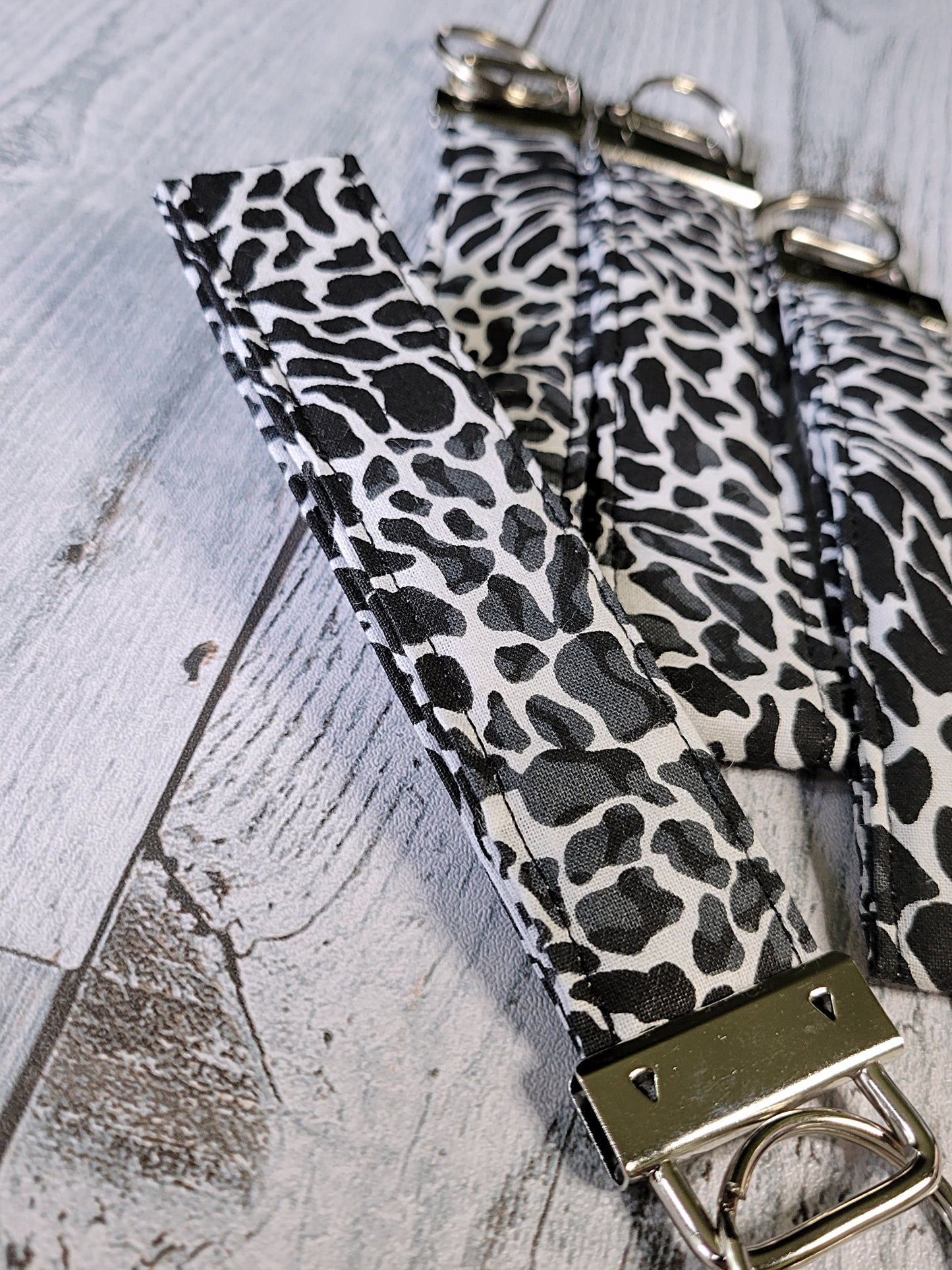 Spotted Animal Print Fabric Keychain