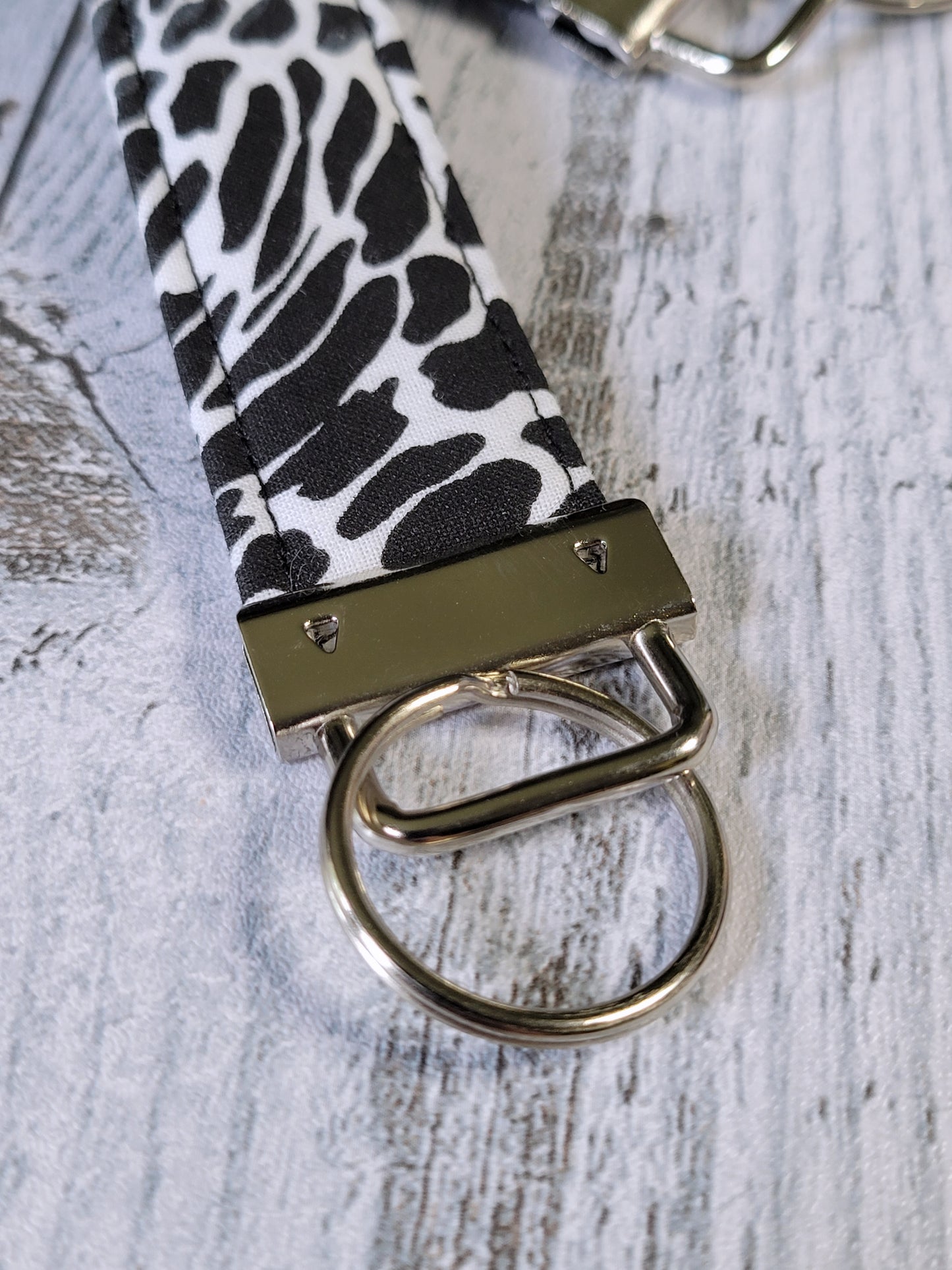 Spotted Animal Print Fabric Keychain