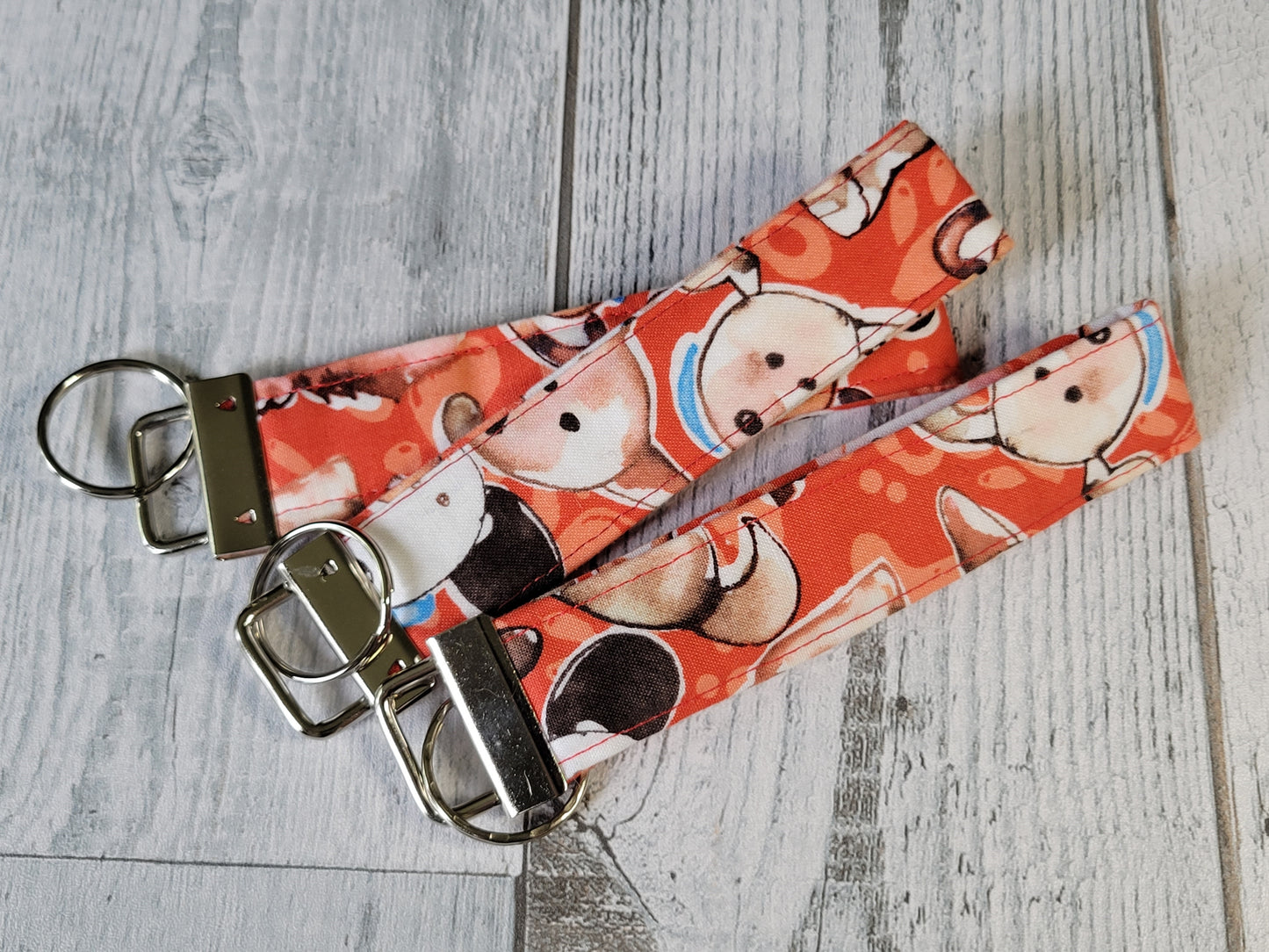 Dog Fabric Keychains