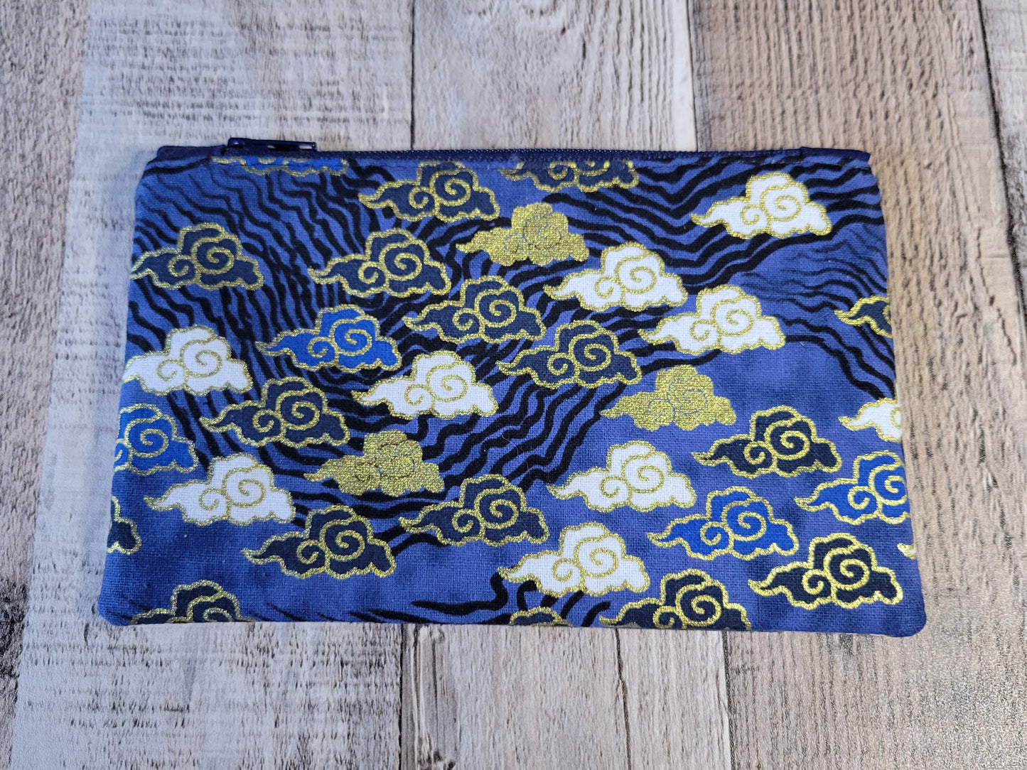 Asian Fabric Zippered Pouches