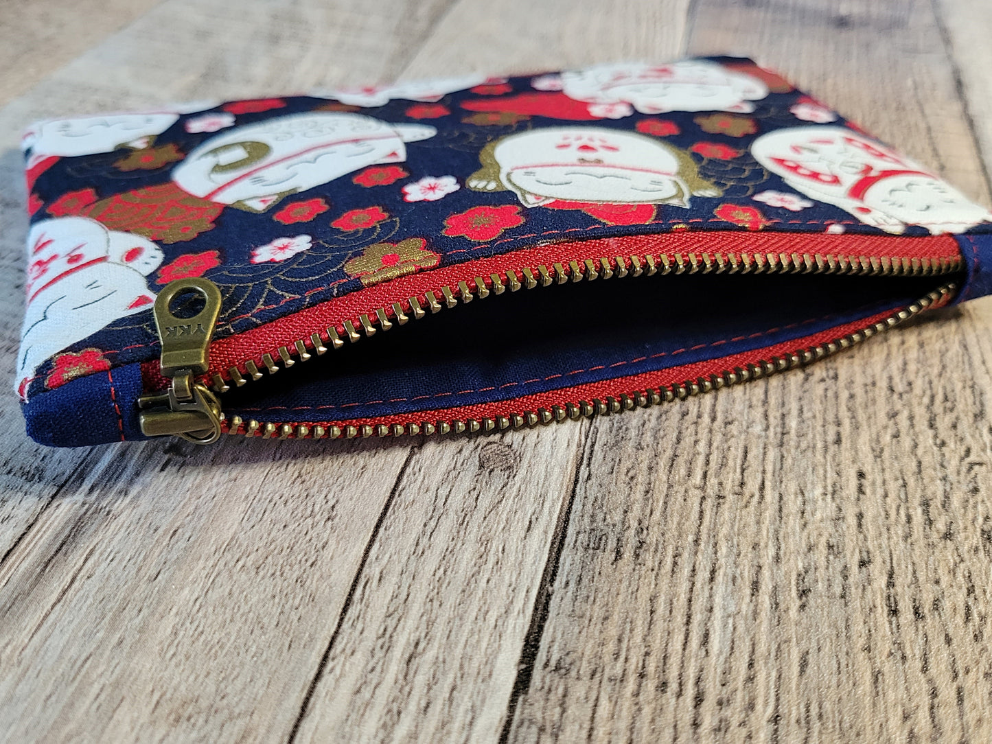 Asian Fabric Zippered Pouches