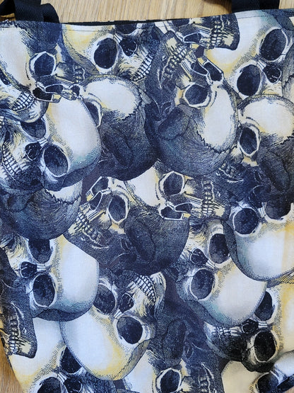Bolsa de lona con calavera