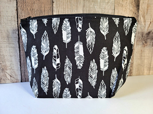 Feather Standing Zipper Pouch