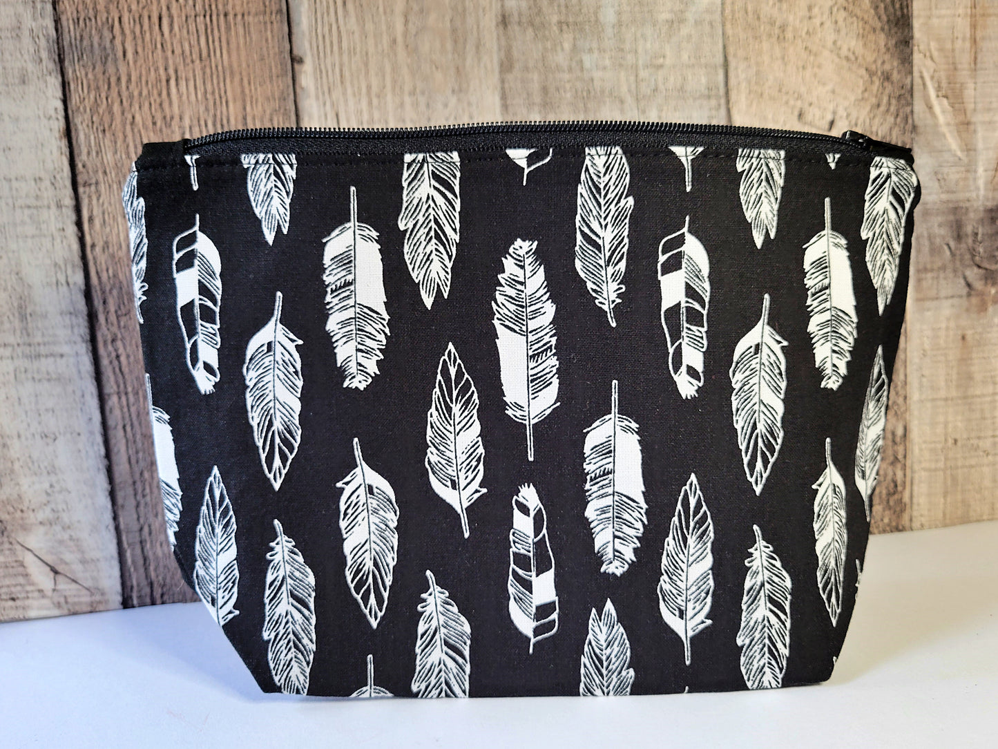 Feather Standing Zipper Pouch