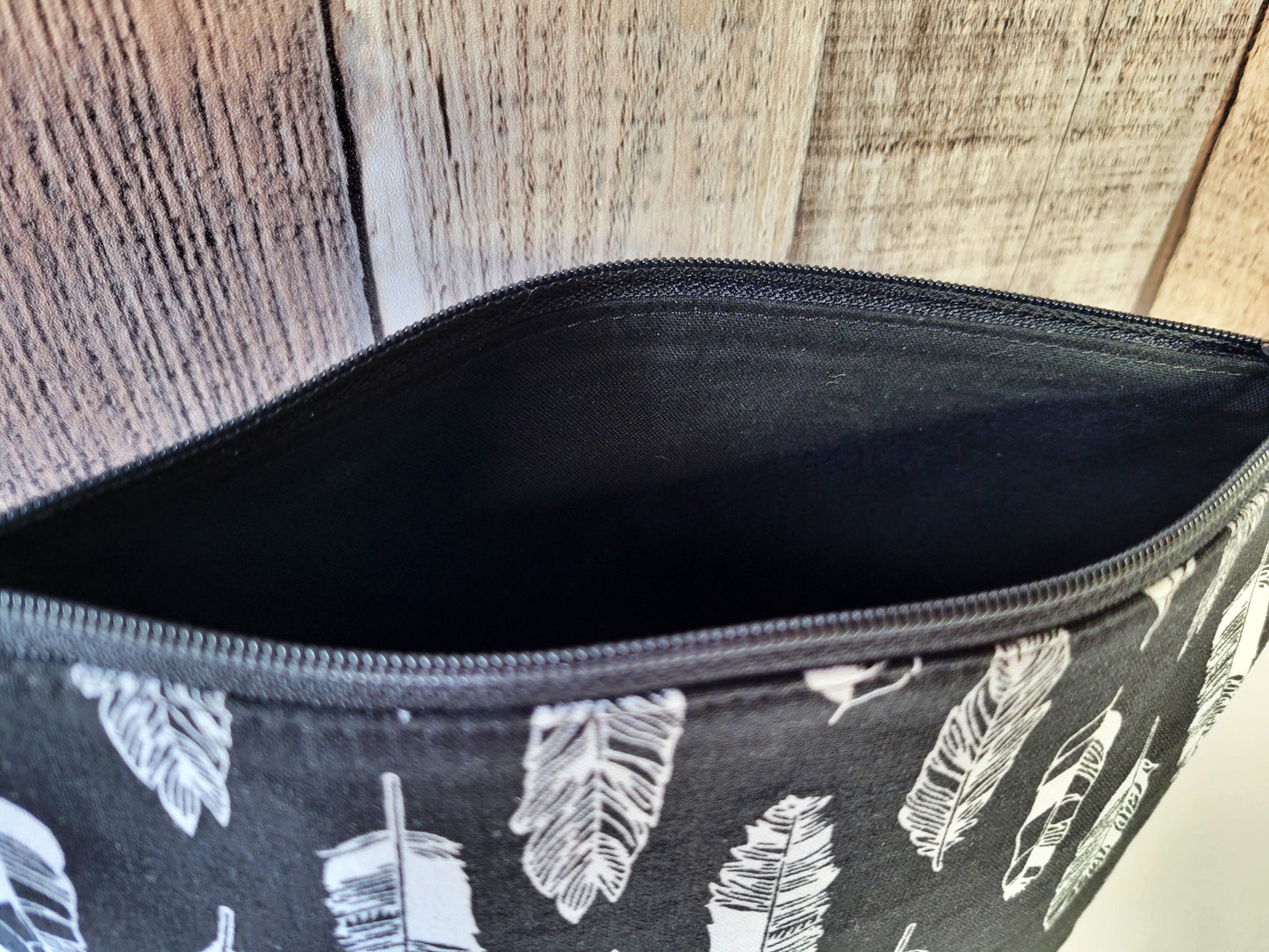 Feather Standing Zipper Pouch