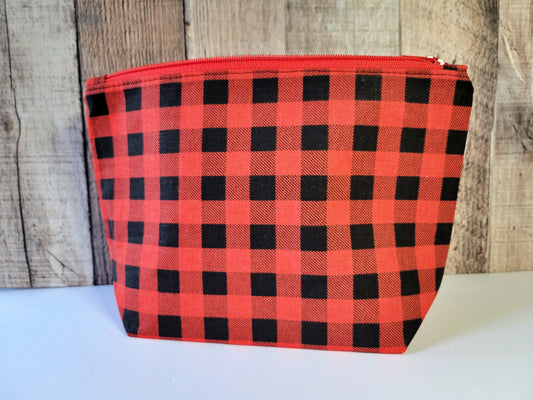 Buffalo Plaid Standing Zipper pouch