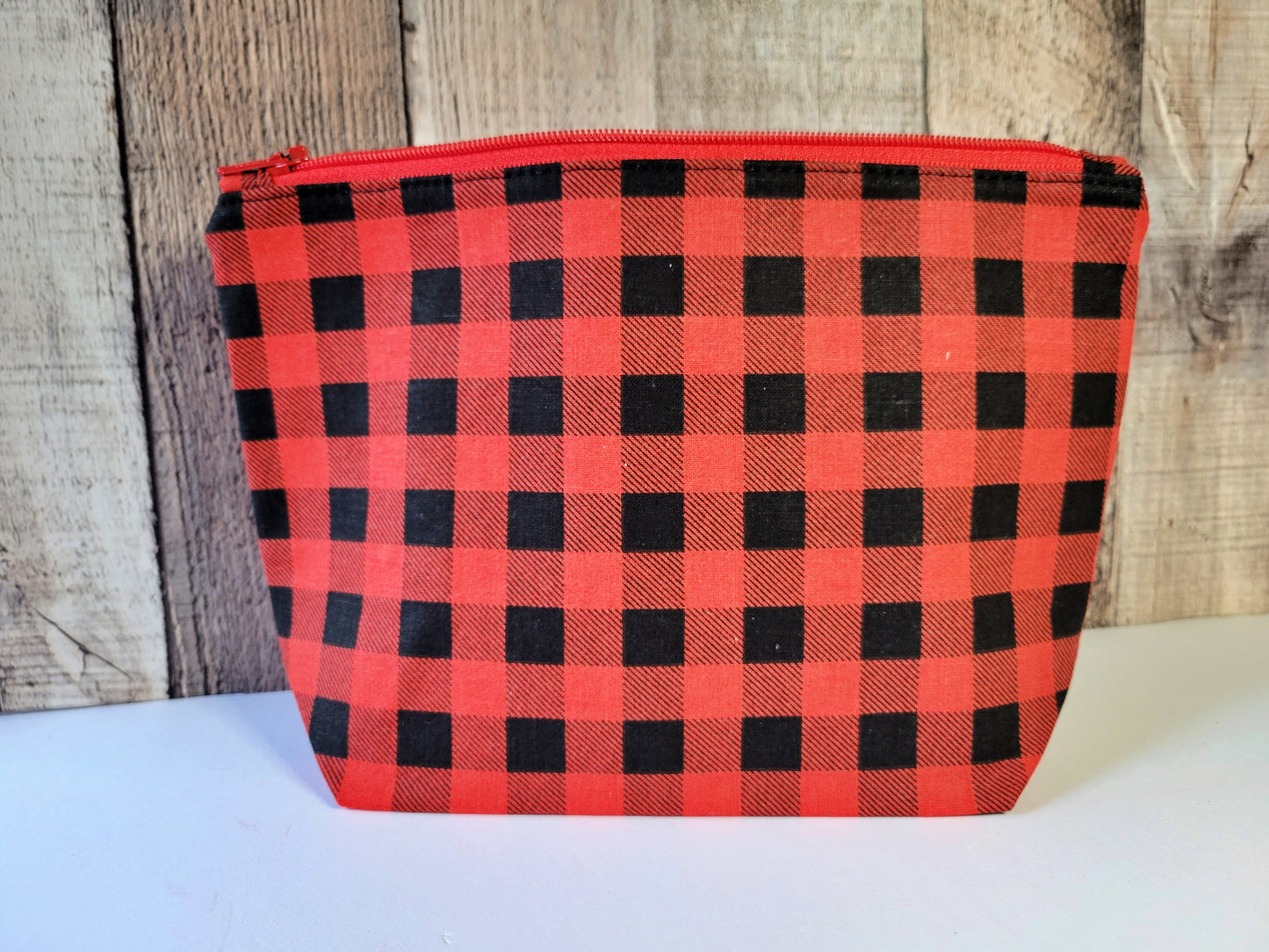 Buffalo Plaid Standing Zipper pouch