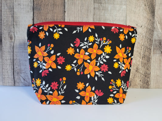 Floral Standing Zipper Pouch