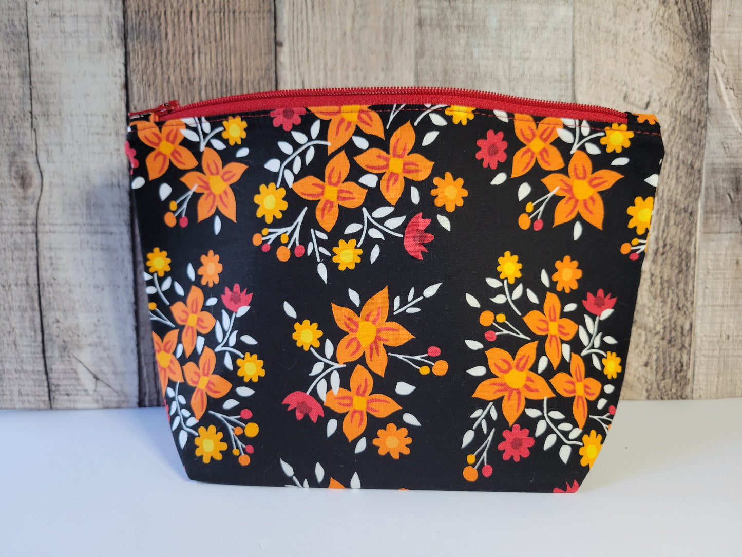 Floral Standing Zipper Pouch