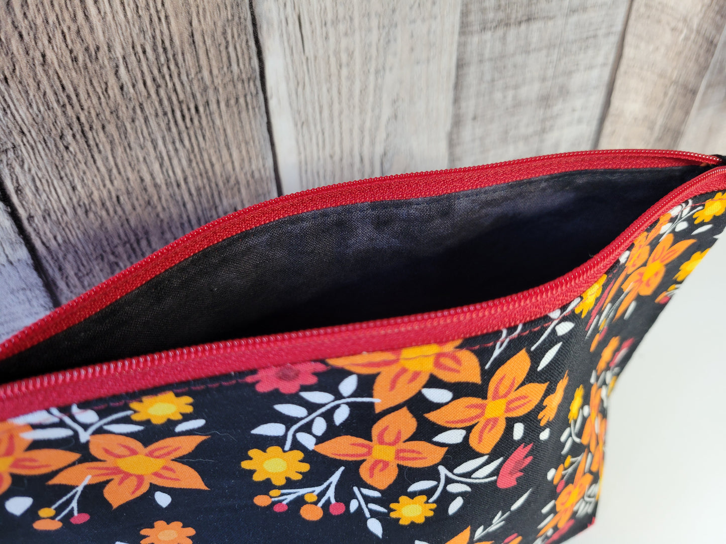 Floral Standing Zipper Pouch