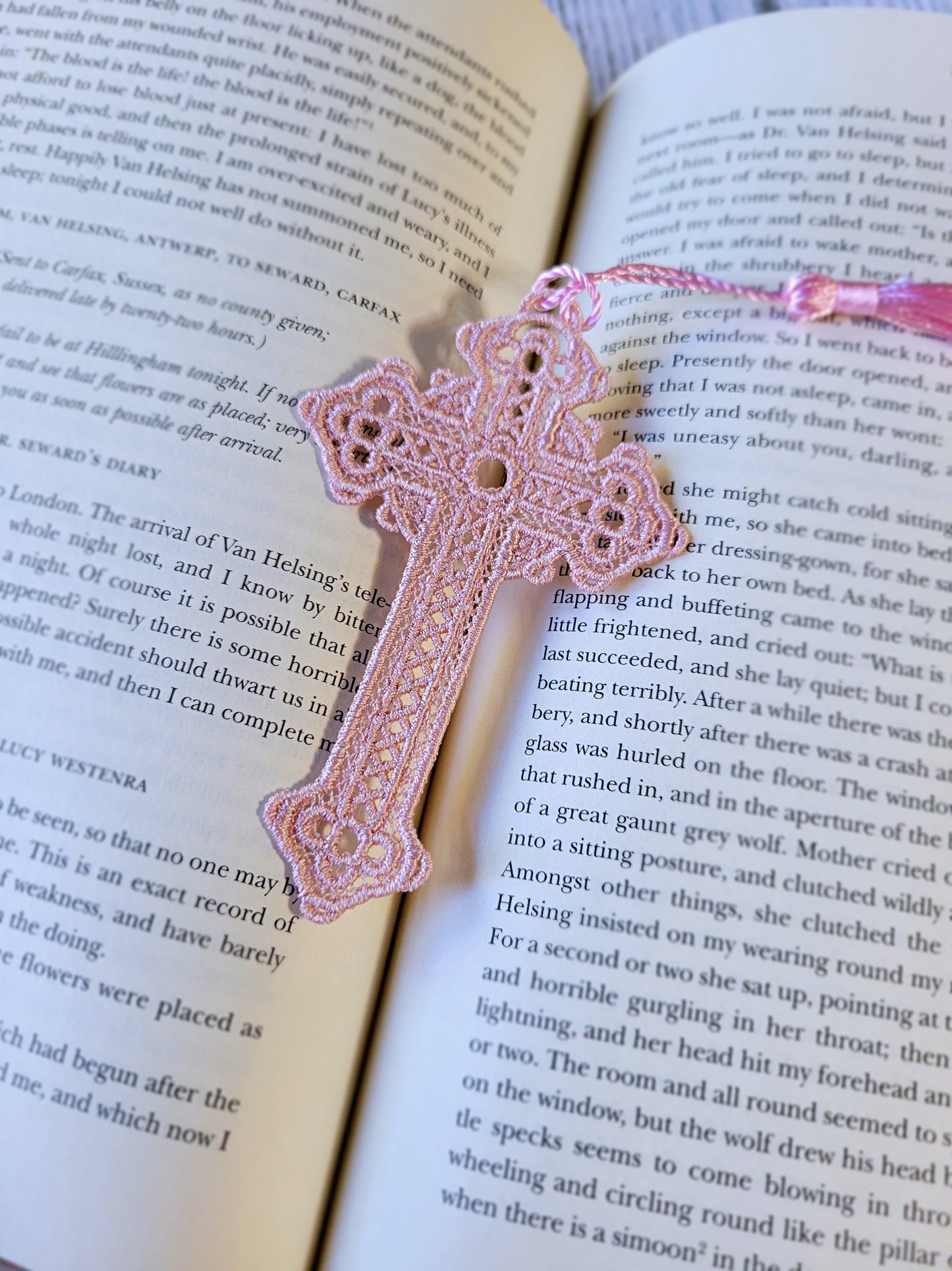 Free Standing Lace Cross Bookmarks