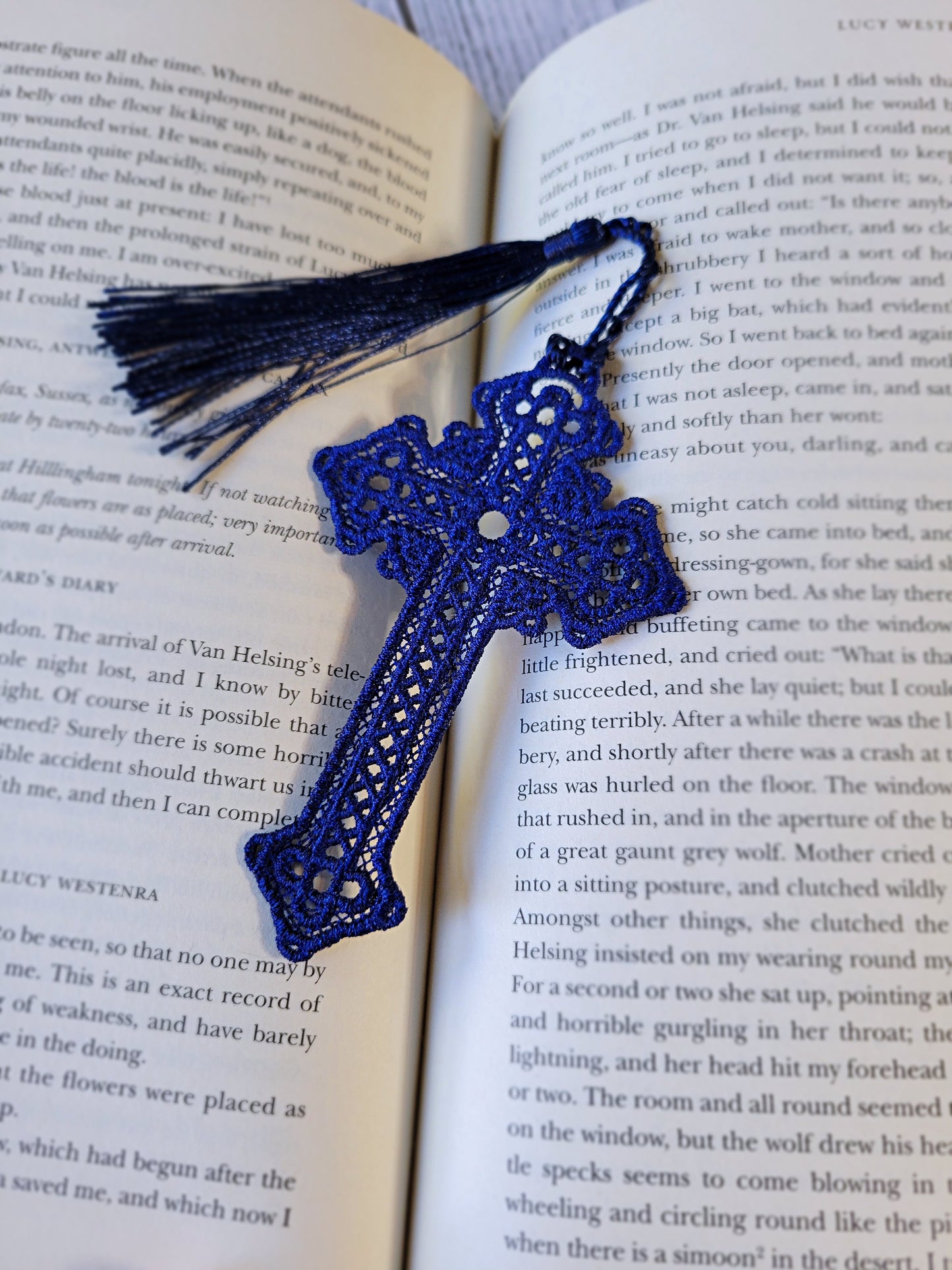 Free Standing Lace Cross Bookmarks