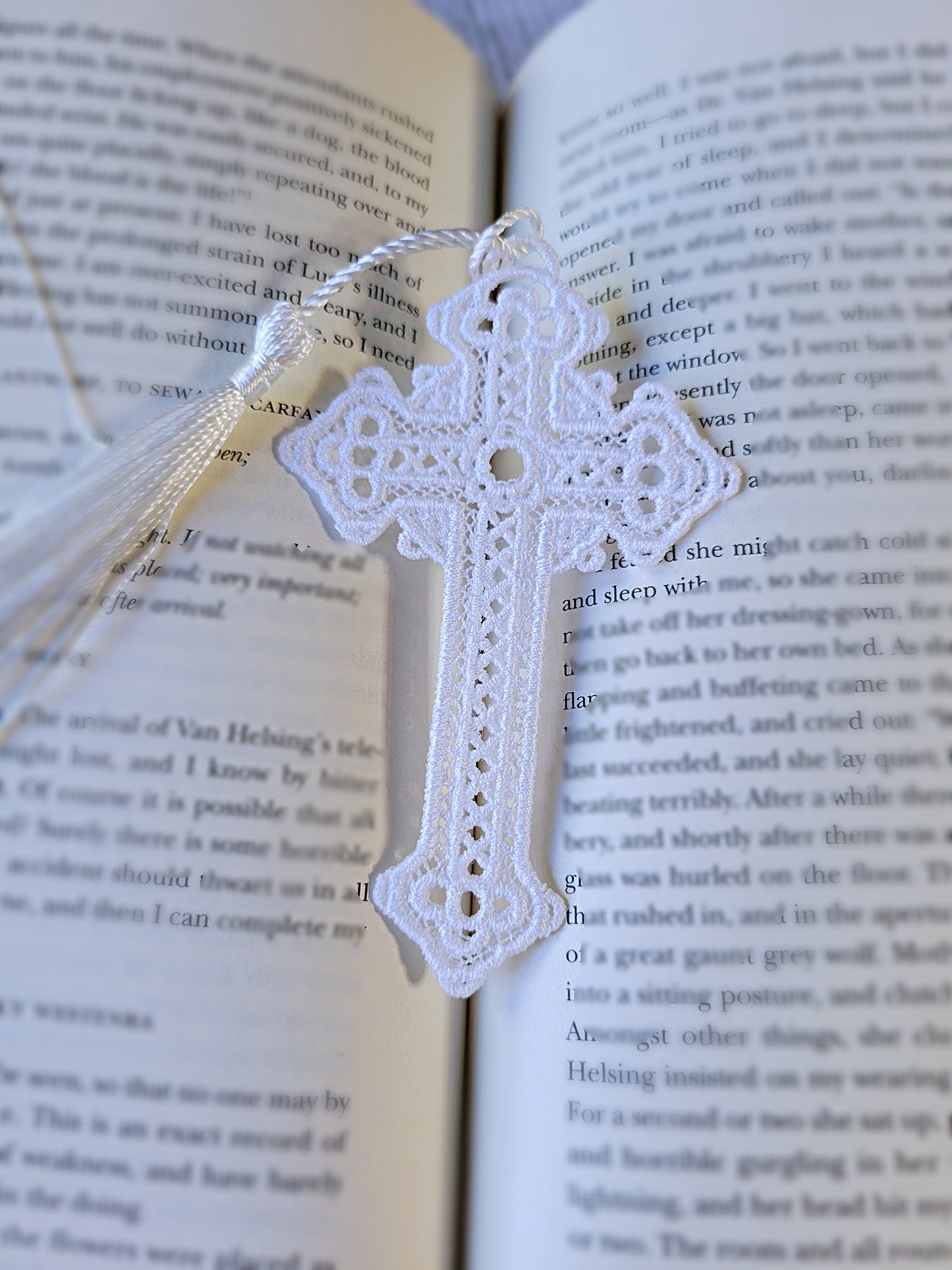 Free Standing Lace Cross Bookmarks