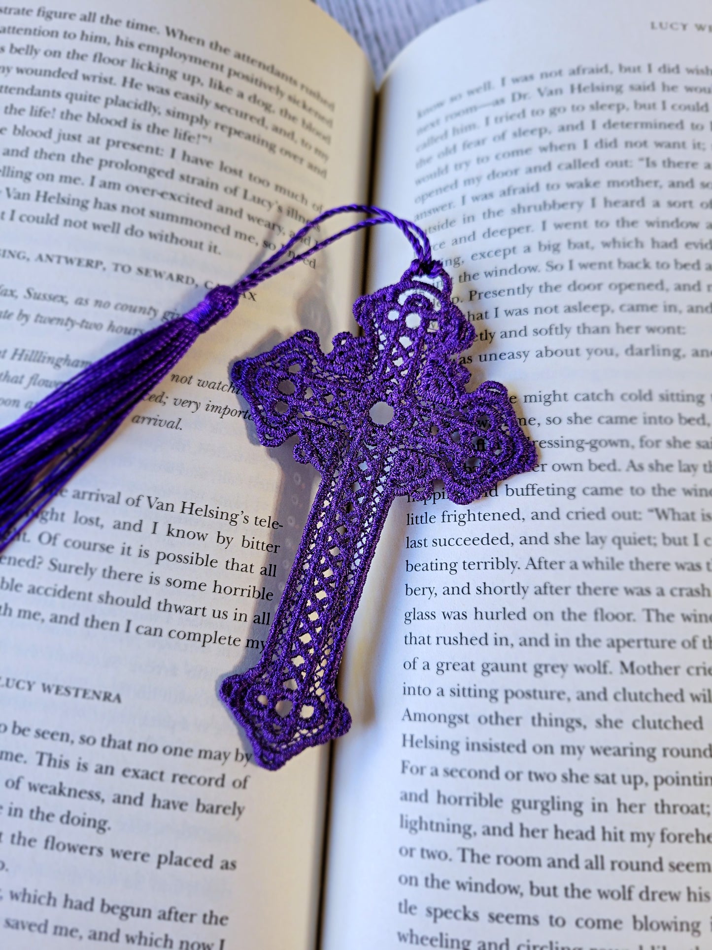 Free Standing Lace Cross Bookmarks