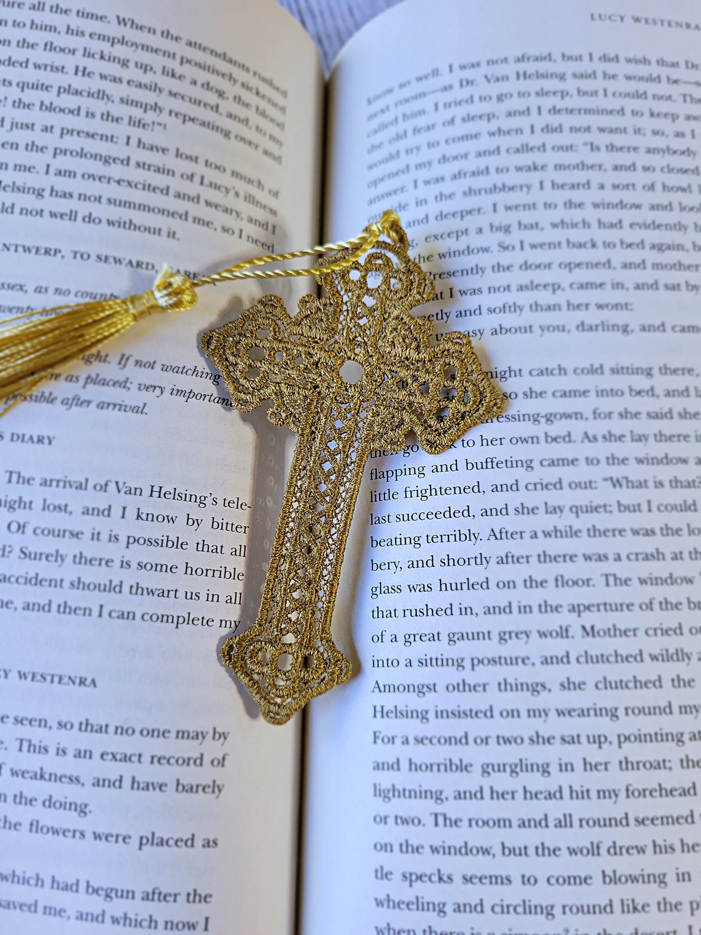 Free Standing Lace Cross Bookmarks