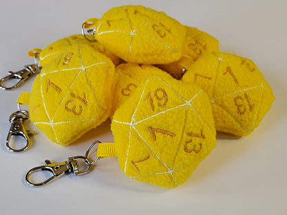 Llaveros de peluche con dados D20