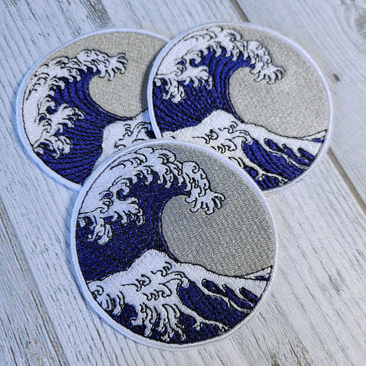 Hokusai the Great Wave Embroidered Patch