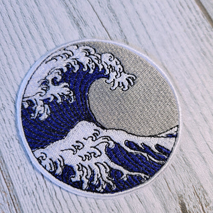 Hokusai the Great Wave Embroidered Patch