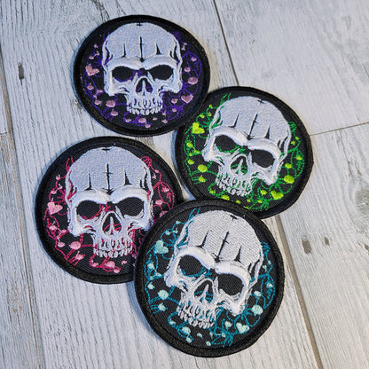 Skull Floral Iron-on Patch