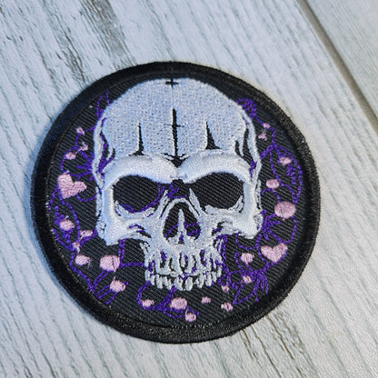 Skull Floral Iron-on Patch