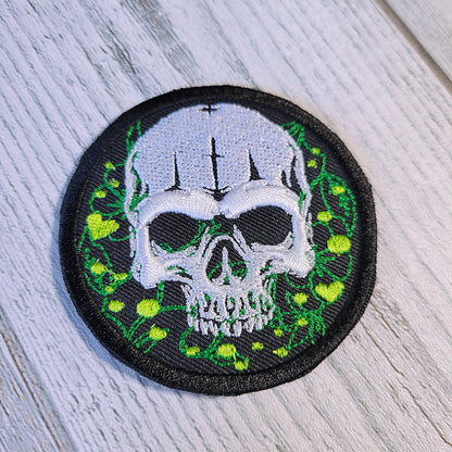 Skull Floral Iron-on Patch