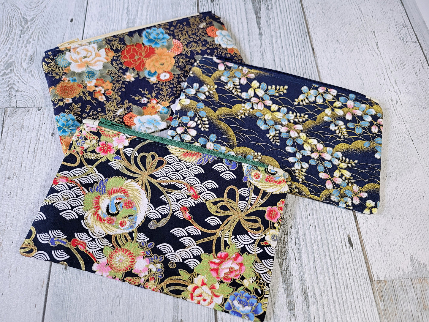 Bolsas de tela asiáticas con cremallera