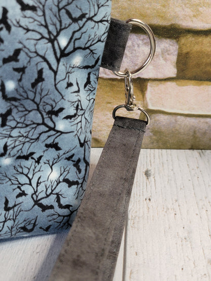 Bats Zipper Pouch with Wrist Strap
